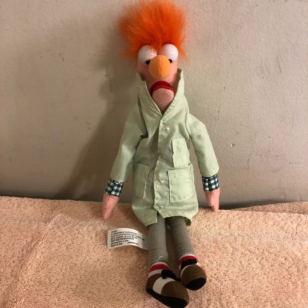 Genuine Disney Parks Muppets Beaker Beanie Plush 12”